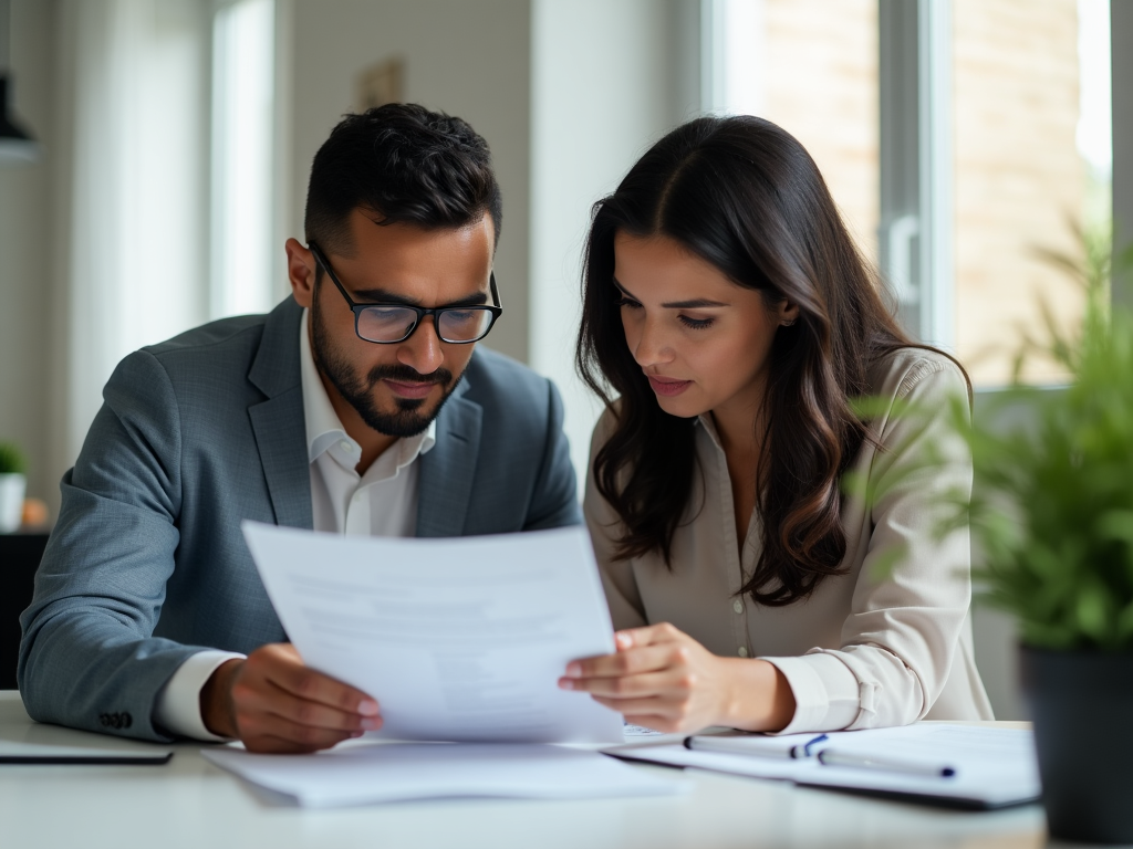 Personas revisando documentos financieros