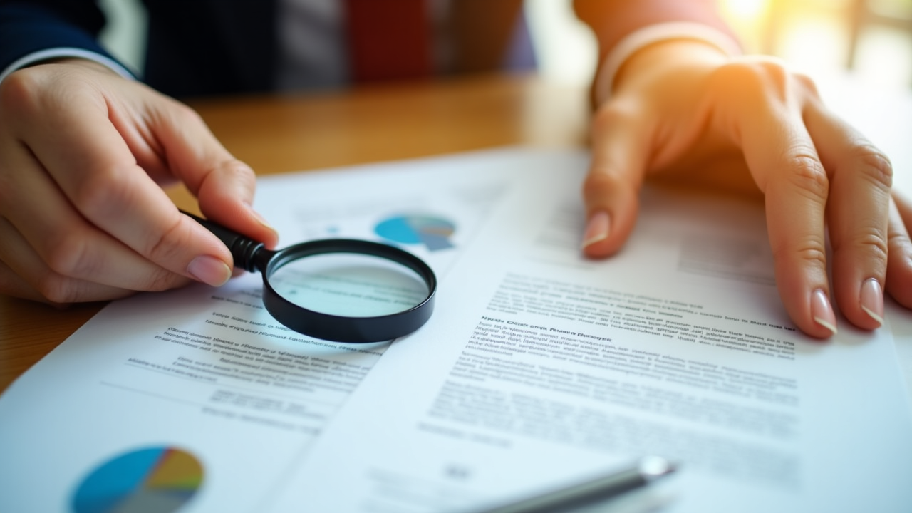 Persona revisando documentos de seguridad